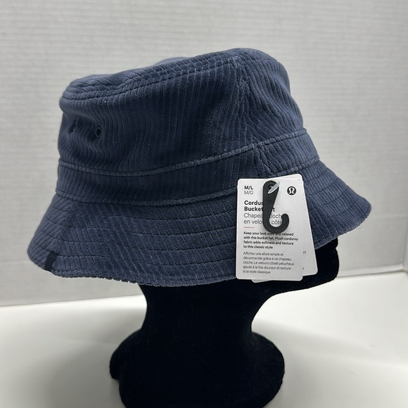 Lululemon Corduroy Bucket Sun Hat TRNV True Navy Blue M/L New NWT - Picture 1 of 10